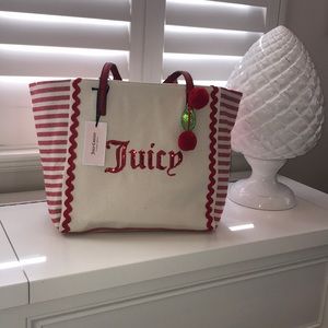Juicy Couture Cabana Tote red stripe